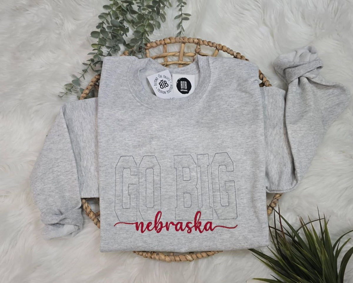 Go Big Nebraska Embroidered Sweatshirt