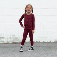 KIDS - Red Ribbed 2-piece sleepwear