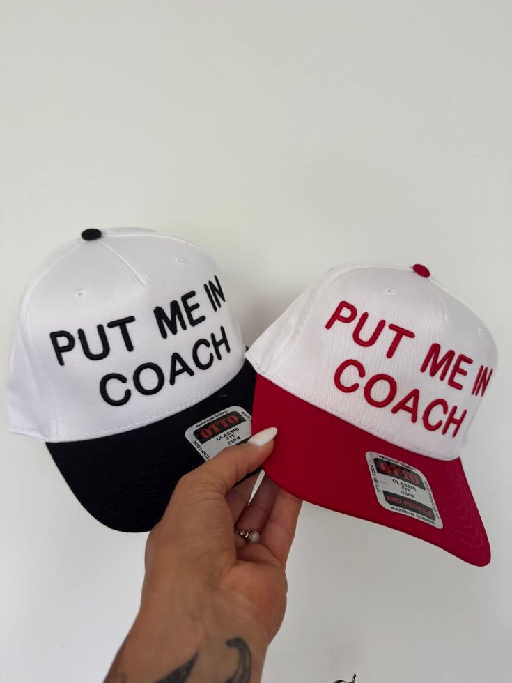 Put me in Coach Embroidered Hat