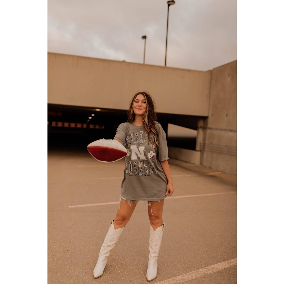Nebraska Double Helmet Tee