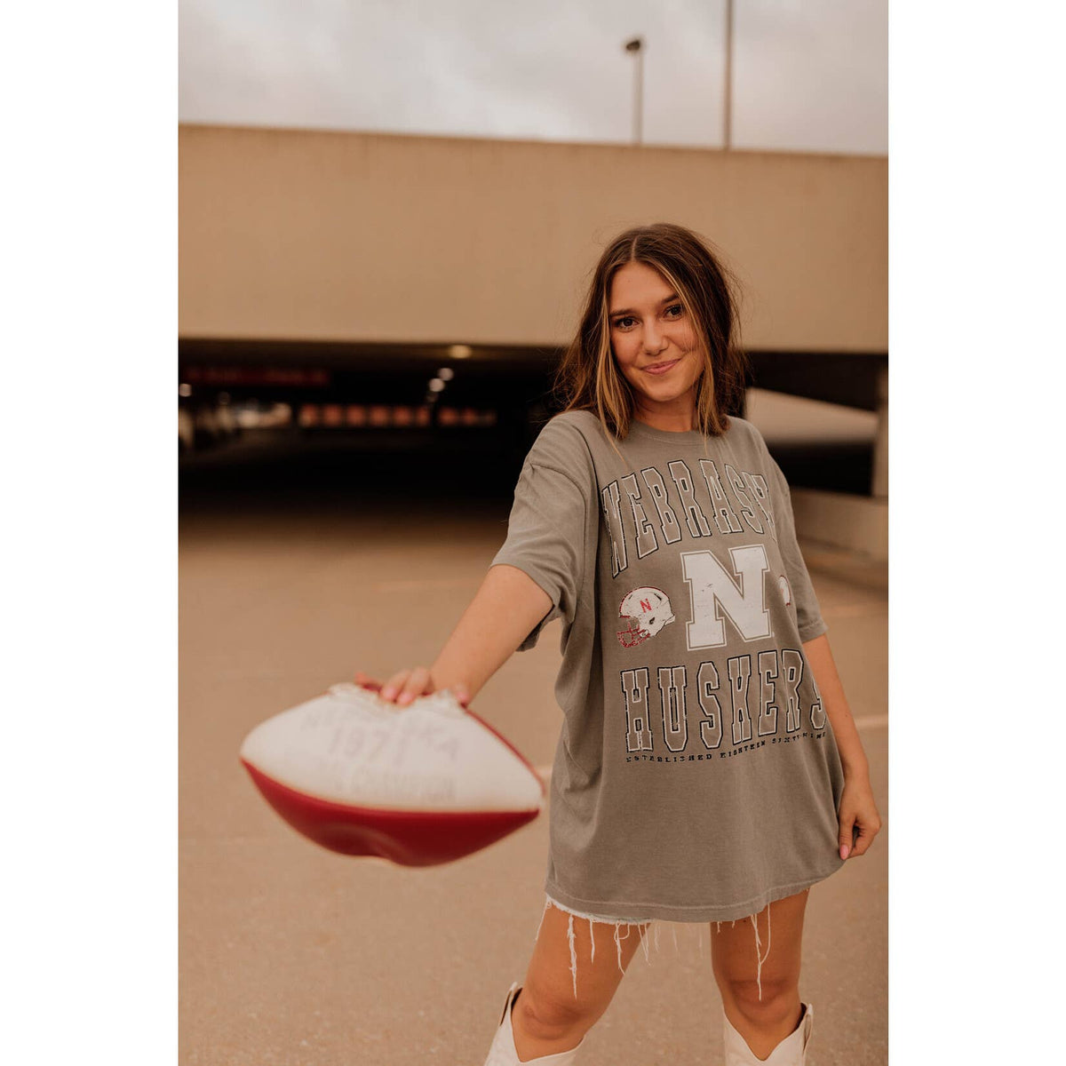 Nebraska Double Helmet Tee