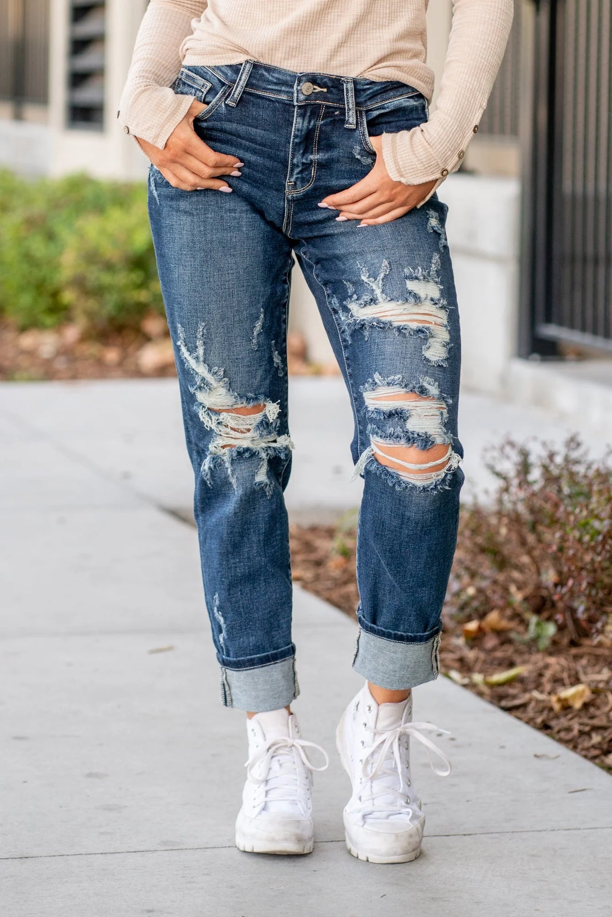 Destroyed Boyfriend Jeans