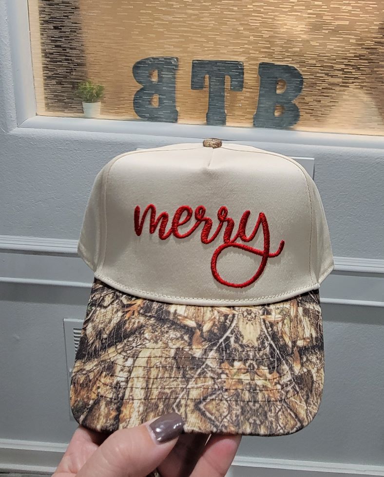 Camo Bill - Merry Embroidered Hat