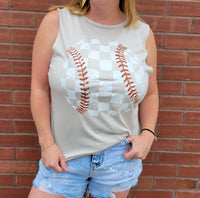 Checkered Baseball Tank