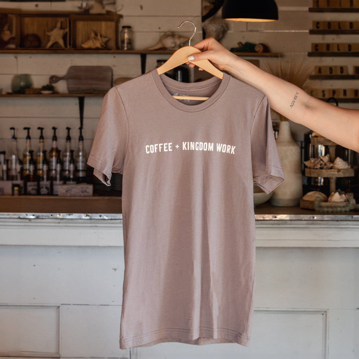 Coffee + Kingdom Work™ Tee - Lavender Latte