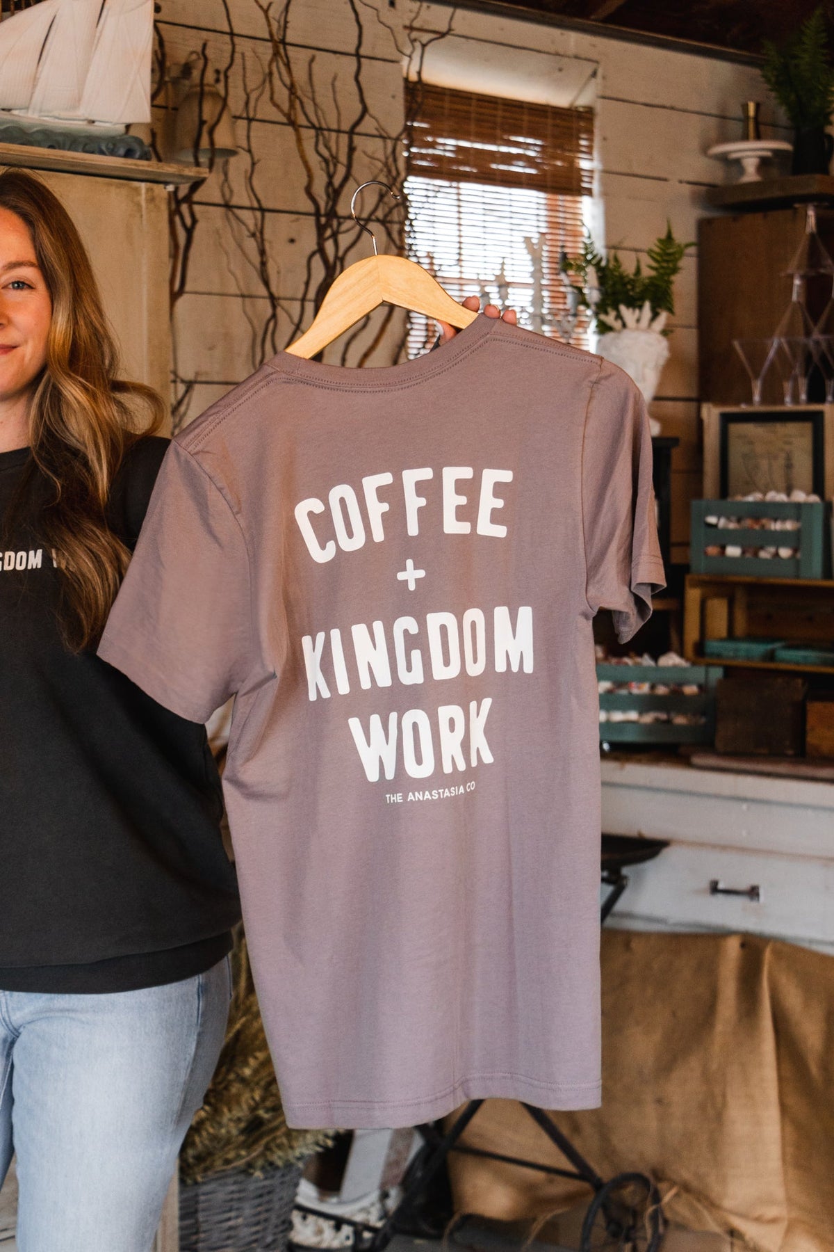 Coffee + Kingdom Work™ Tee - Lavender Latte