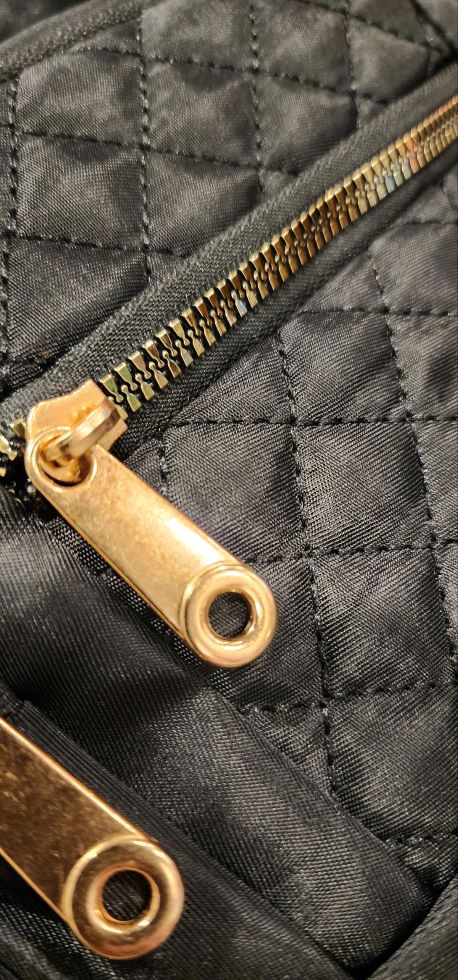 Quilted Crossbody with Gold Accent