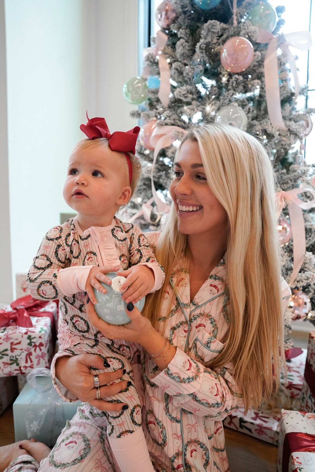 Pink Santa - Ribbed Bamboo Sleeper