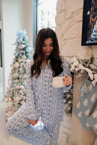 Blue Christmas - Long Pajama Set