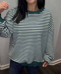 Dani's Striped Drop Shoulder Top