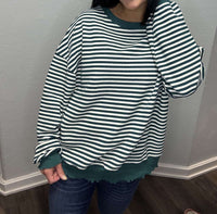 Dani's Striped Drop Shoulder Top