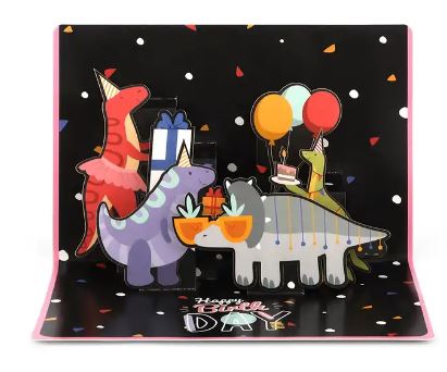 Birthday Pop-up Card-Dinosaurs