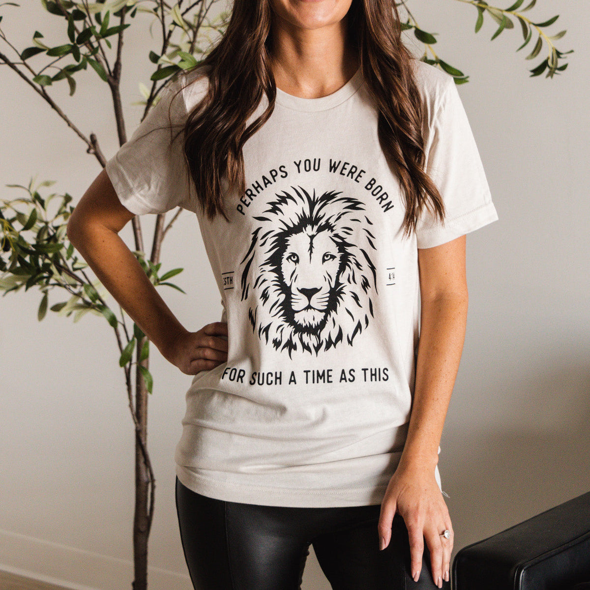 Esther Lion Tee - Stone