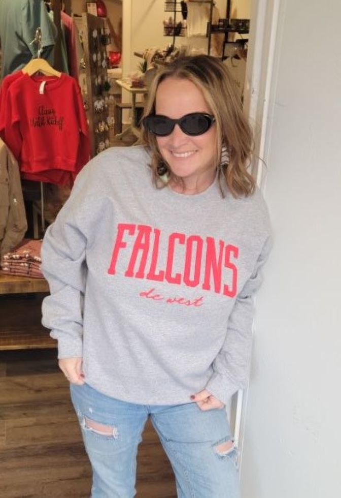 Falcons Puff Sweatshirt, Grey