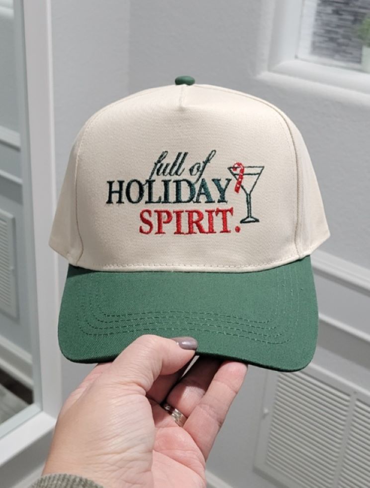 Full of Holiday Spirit Embroidered Hat