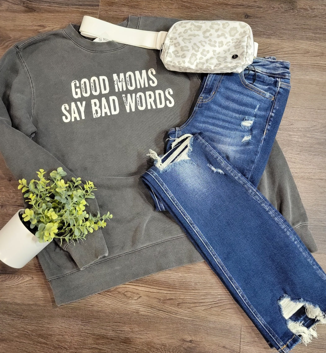 Good Moms Sweatshirt-Pigment Black