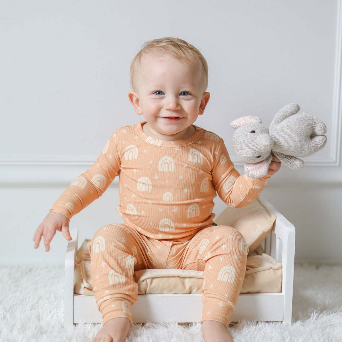 LONG SLEEVE 2 PIECE SETS- Rainbow Ribbed