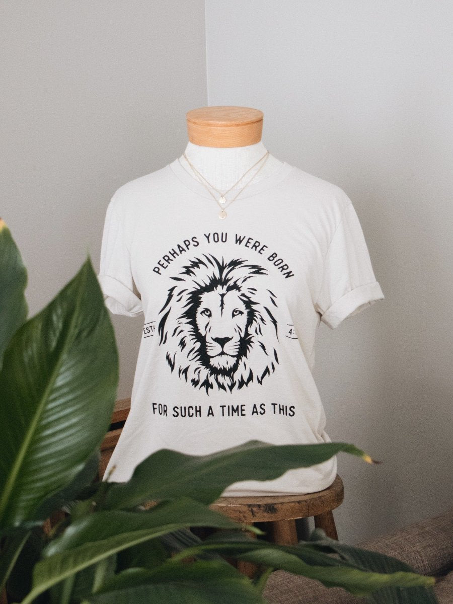 Esther Lion Tee - Stone