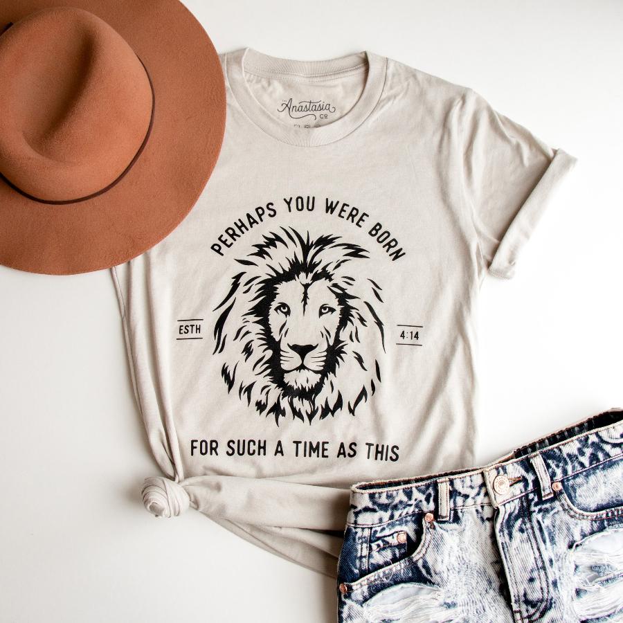 Esther Lion Tee - Stone