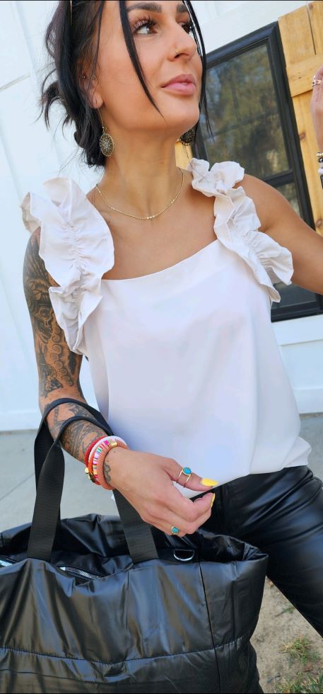 Jenny's Ruffled Sleeve Tank