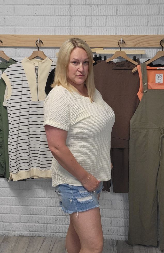 Kaylie's Khaki V-Neck