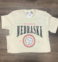 Nebraska-The Good Life, Volleyball Tee