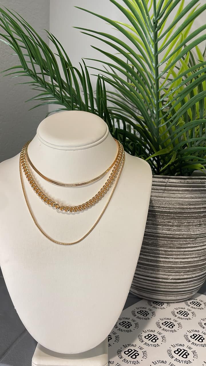 New York City Layered Gold Necklace