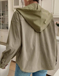 Olive Waffle Layered Jacket