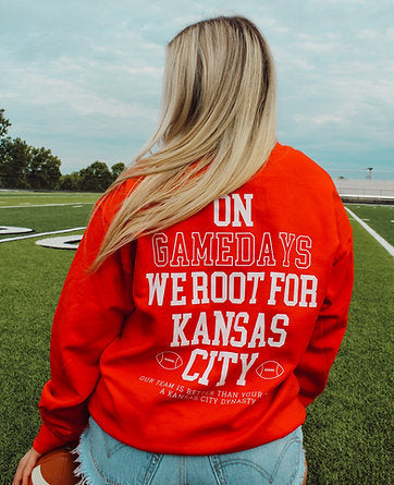 Preorder - Red, KC On Gamedays Sweatshirt