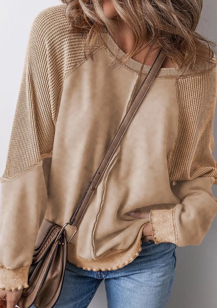 Oversized Waffle Knit Top