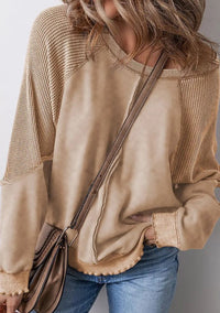 Oversized Waffle Knit Top