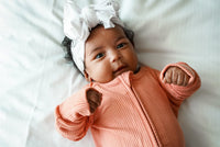 ZIP ROMPER - Red Rock Ribbed