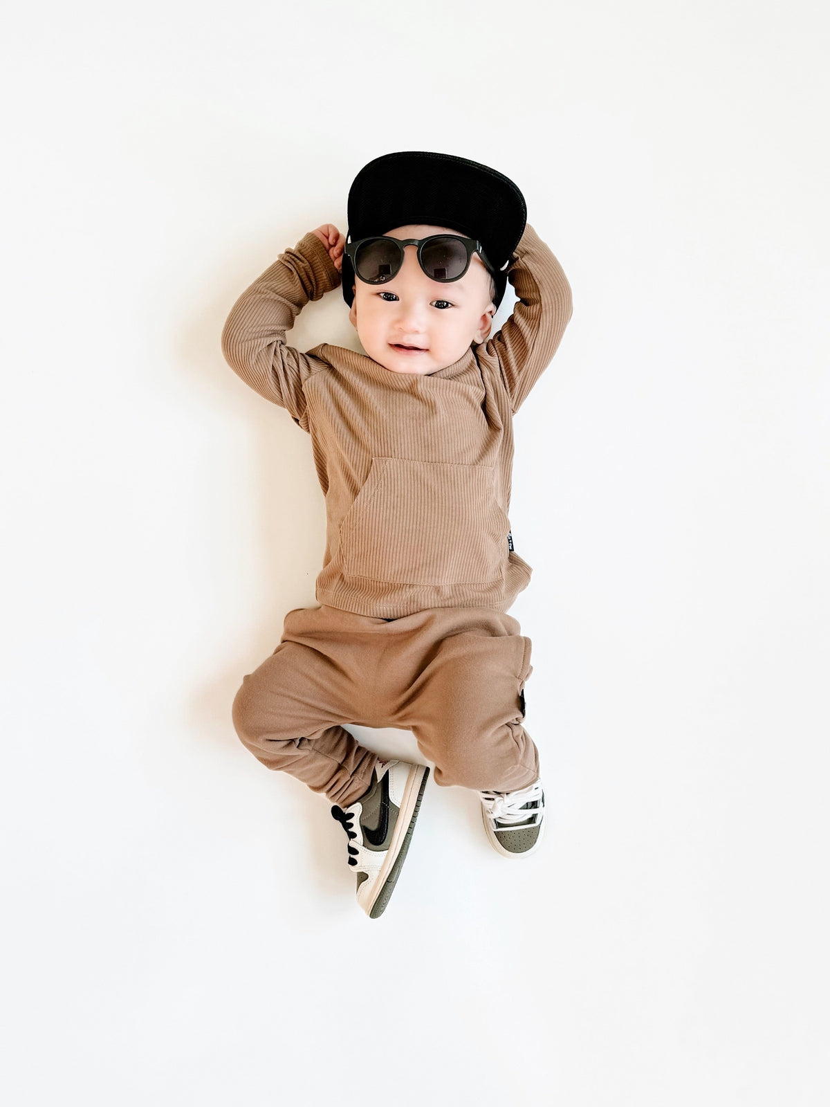 LONG SLEEVE HOODIE- Mocha