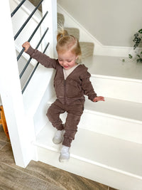 ZIP HOODIE- Bark Snow Wash