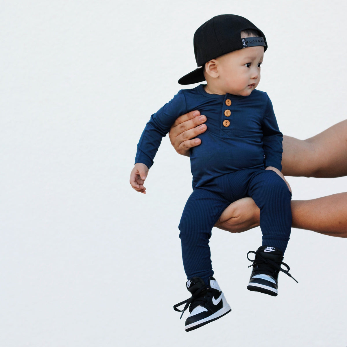 BAMBOO RIB LEGGINGS- Navy