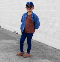 BAMBOO RIB LEGGINGS- Navy