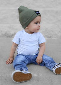 BAMBOO CUFF BEANIE- Sage