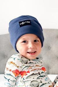 BAMBOO CUFF BEANIE- Navy