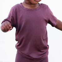 BAMBOO BASIC TEE- Black Cherry