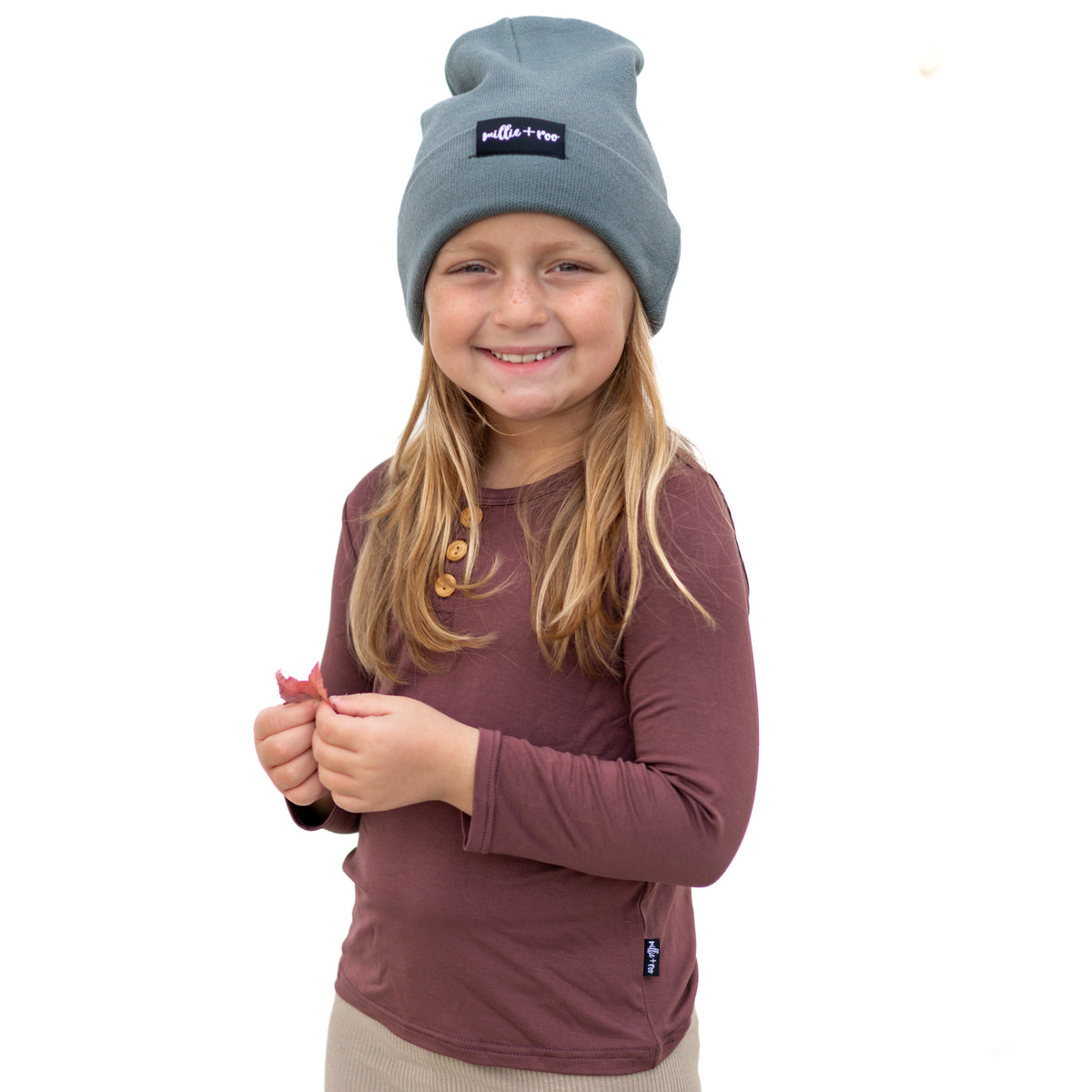 HENLEY LONG SLEEVE- Black Cherry