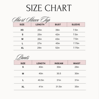 Pink Coffee - Short Sleeve + Pant Pajama Set