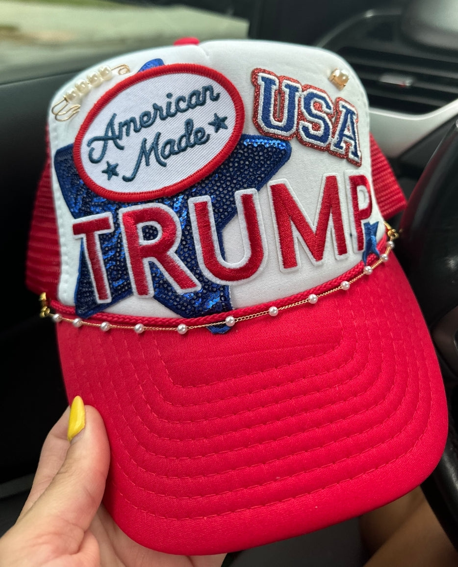 Custom TRUMP Trucker hat [PREORDER] – Beyond the Basics  display picture 3