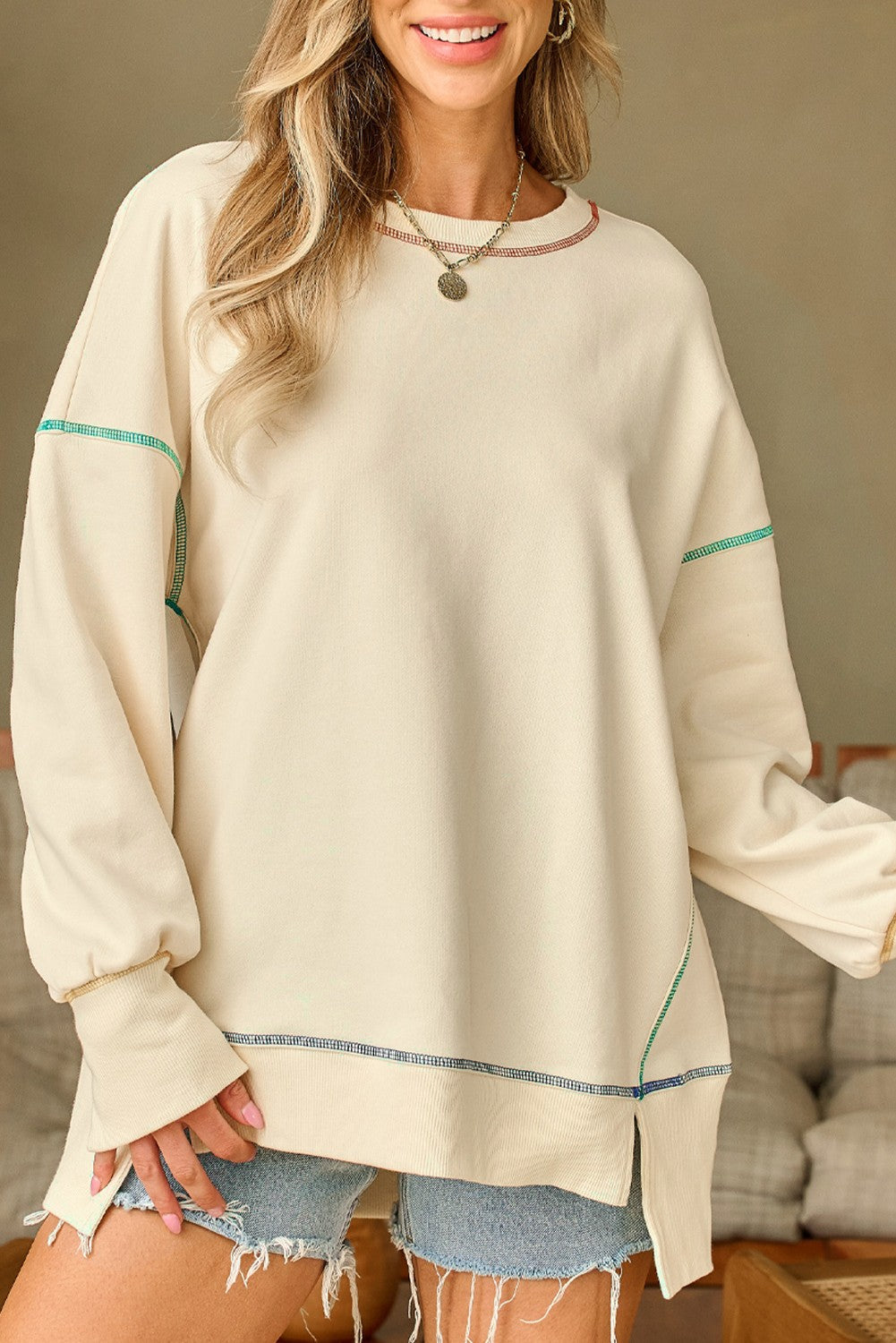 Stitched Flare Pullover