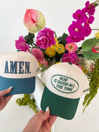 God is Good - Green Vintage Trucker Hat