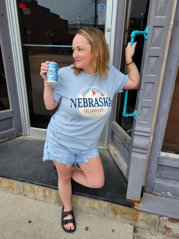 The Good Life Tee, Baby Blue