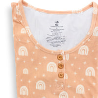 WOMANS PAJAMA SET- Rainbow Ribbed