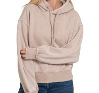 Acid Wash Fleece Hoodie