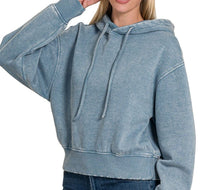 Acid Wash Fleece Hoodie