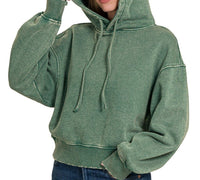 Acid Wash Fleece Hoodie