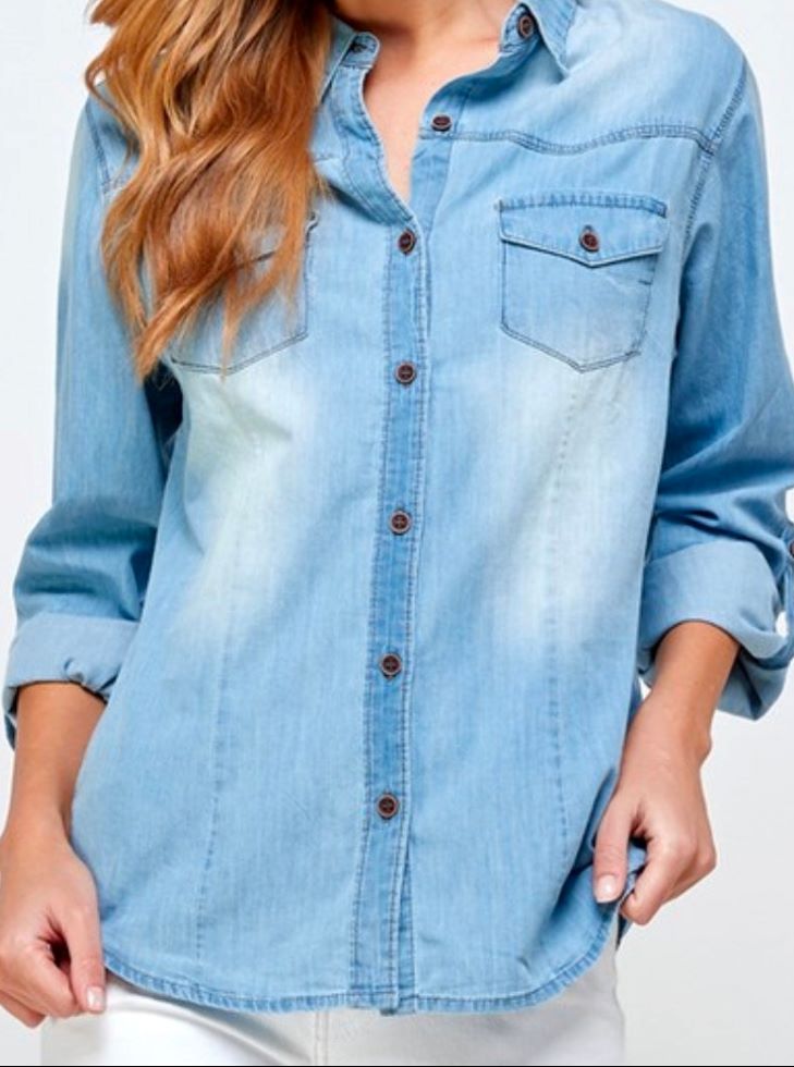 Light Denim Button Down